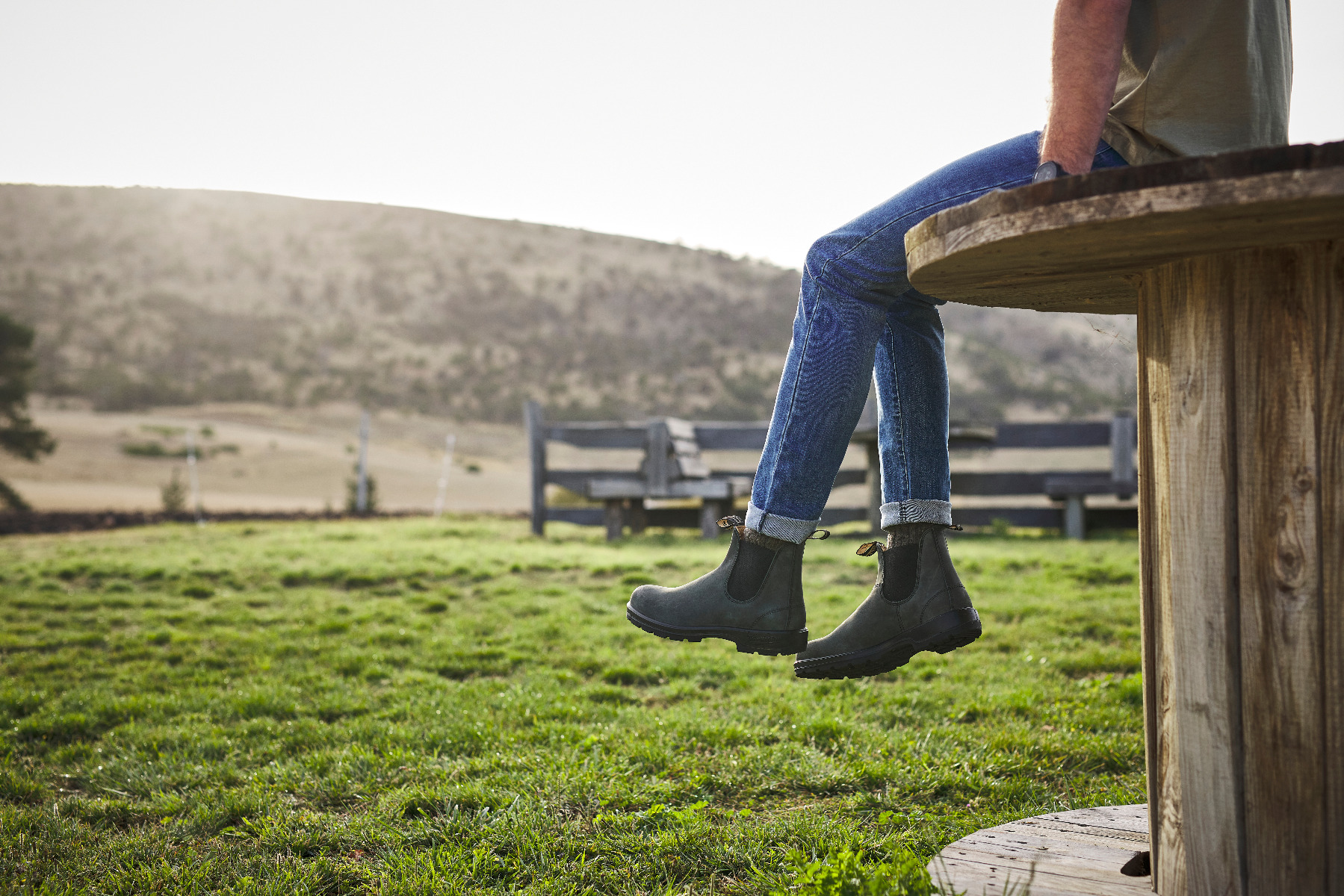 BLUNDSTONE 587 Urban RUSTIC BLACK ROUND TOE