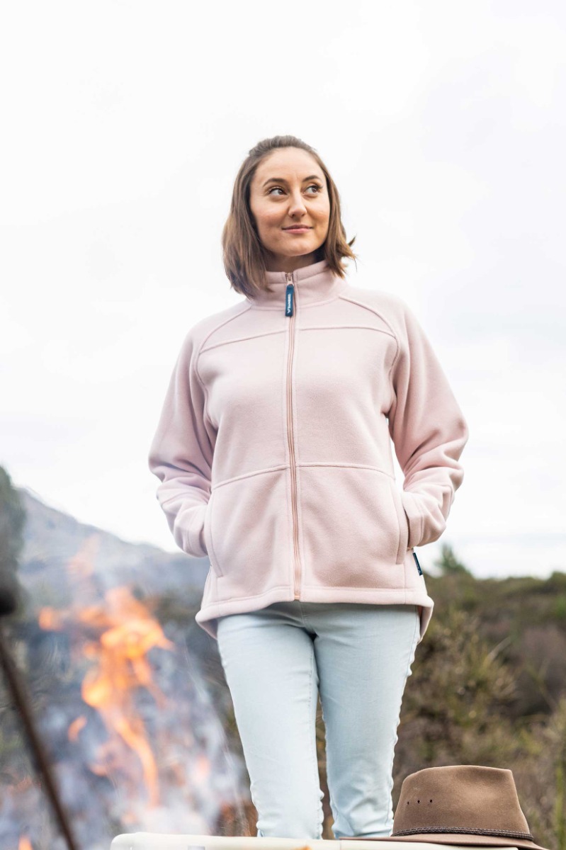 Blush fleece outlet jacket