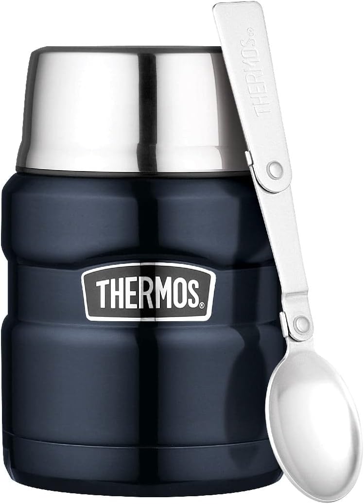 THERMOS 470ML STAINLESS STEEL FOOD FLASK MIDNIGHT BLUE