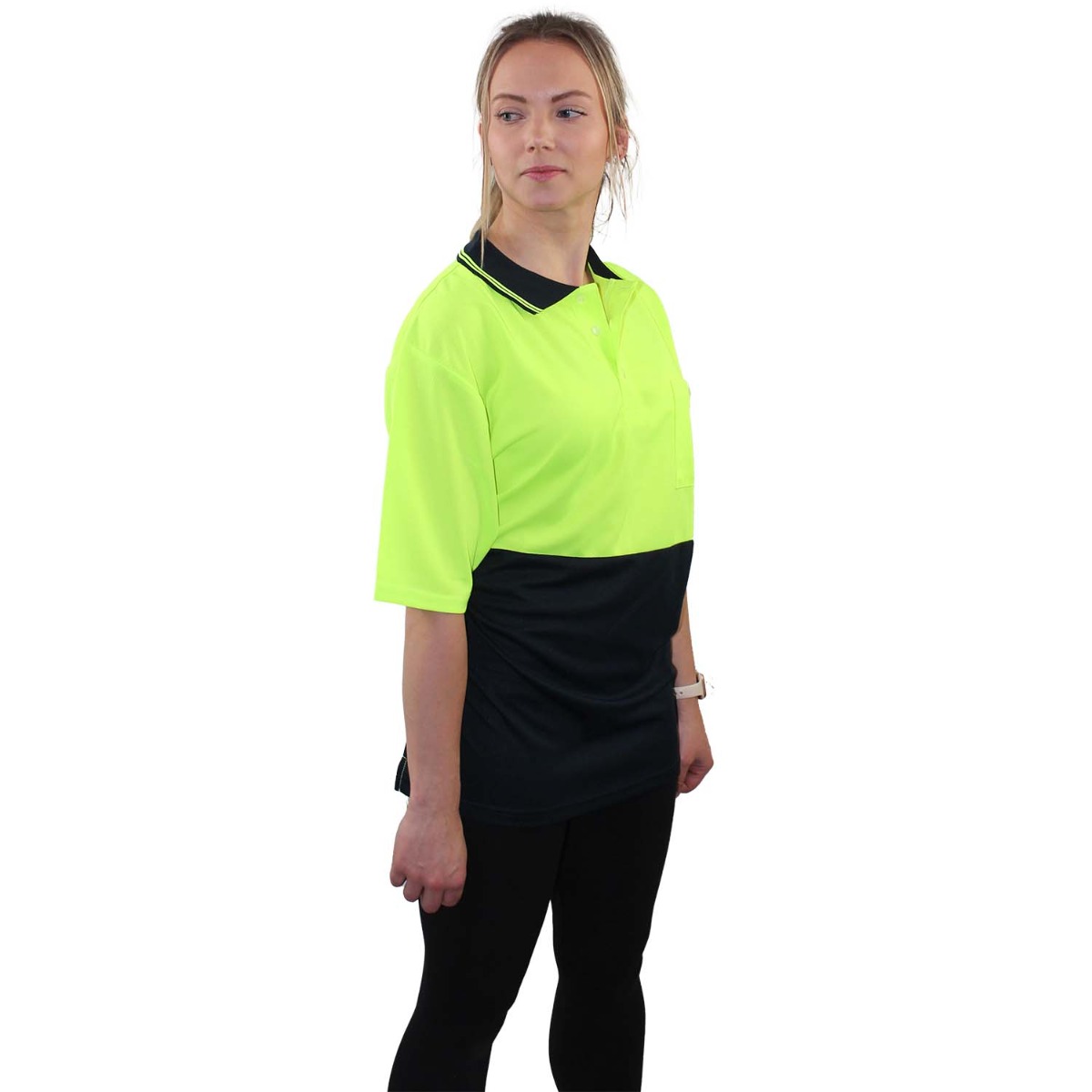 Green hi vis polo on sale shirts