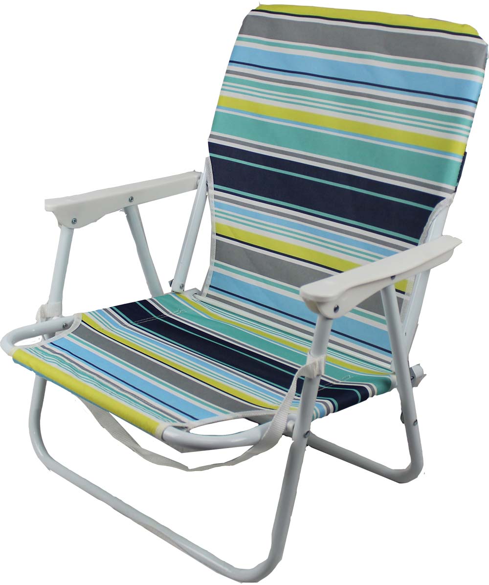 Beach chair with outlet arms